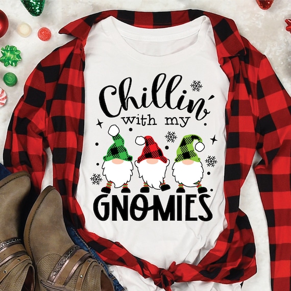 Christmas Gnomies SVG, Chillin' With My Gnomies SVG, Christmas Clip Art Svg, SVG for Cricut, svg cut file