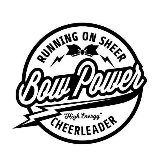 Cheerleader SVG Cut File - Running on Sheer Bow Power - Cheer SVG