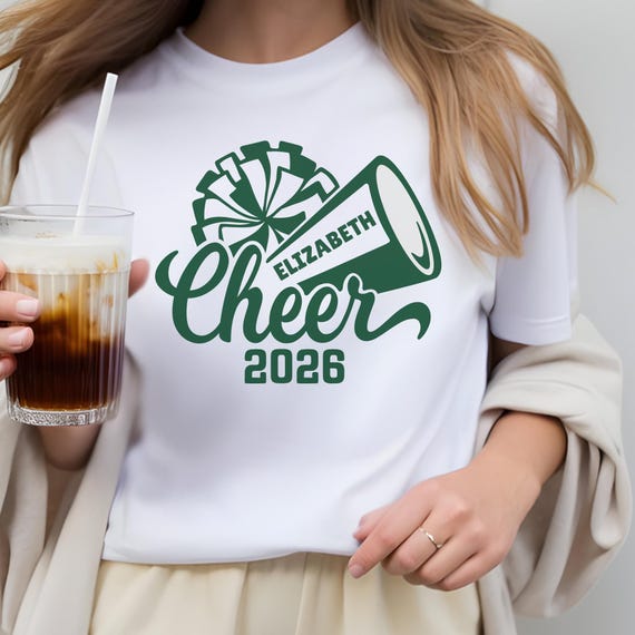 Cheer Canva Template | Vintage Cheer Camp SVG | Editable Name, Colors, 2026 (Digital File)