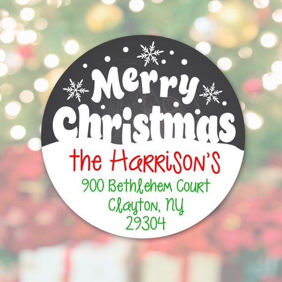 Printable PNG, Merry Christmas Sticker, Christmas Address Label, Printable Download Cricut Avery Address Sticker Photo Overlay