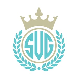 Crown svg, monogram SVG, crown monogram svg, princess svg, Queen svg, princess monogram frame