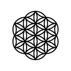 Flor de la vida svg - 3 diseños en SVG, DXF y eps, plantilla de plantilla mandala stencil