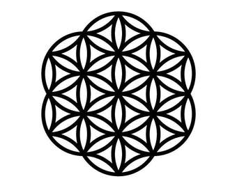 Flower of life svg - 3 designs in SVG, DXF and eps, mandala stencil template