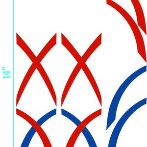 Cheer Bow Template - X Pattern SVG Template for Vinyl Heat Transfer 3&quot; Layout, 5/8&quot; Tails - FREE Printable PDF how to make a bow