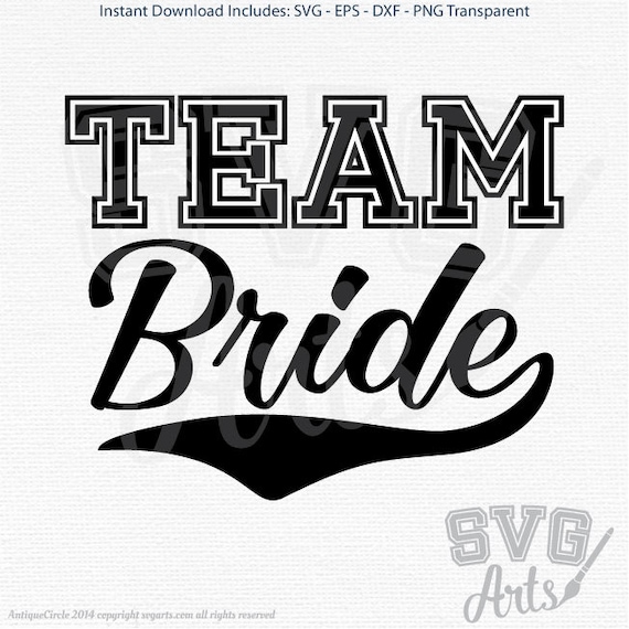 Team Bride Sports Design - SVG - EPS - DXF & Png Files for print and cutting