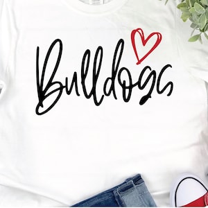 Bulldog svg, Bulldog Team svg, Bulldog Fan, Game Day, svg, eps, png trasparente, download istantaneo, Bulldog Mascotte, scritto a mano, file tagliato