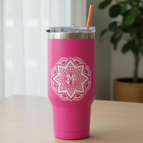 Mandala Monogram Frame SVG: Floral Border (Digital Download)