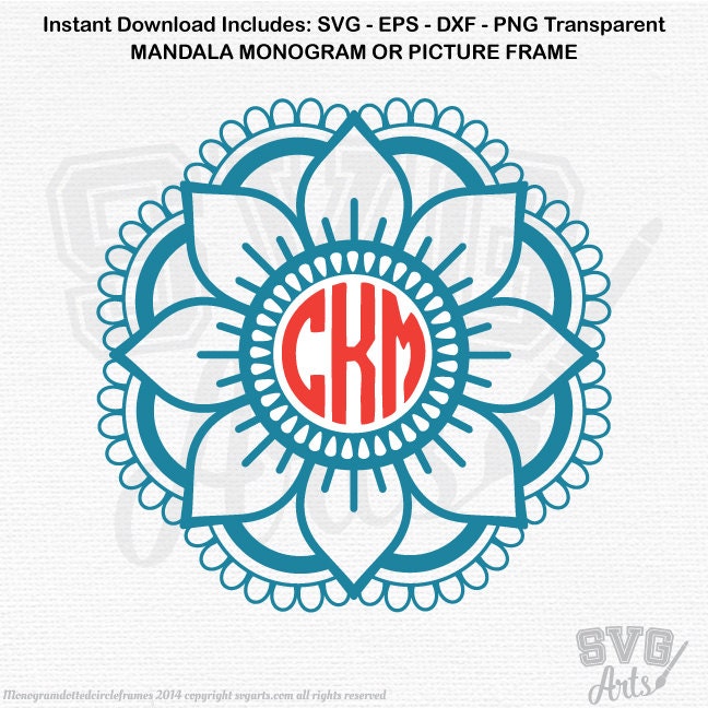 Free Free 350 Mandala Flower Monogram Svg SVG PNG EPS DXF File