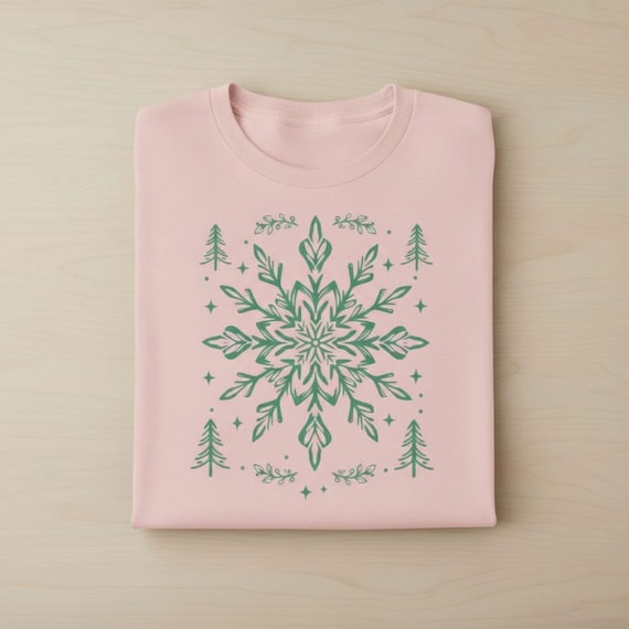 Watercolor Snowflake PNG and Woodcut SVG Bundle (3 Designs)