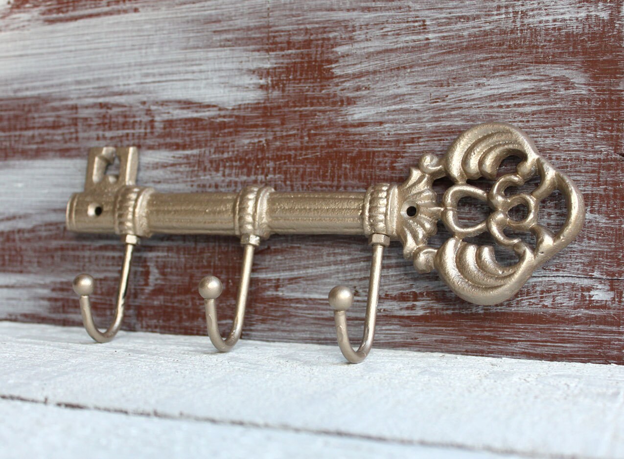 Decorative Key Hook Key Holder for Wall Antique Gold Wall Etsy