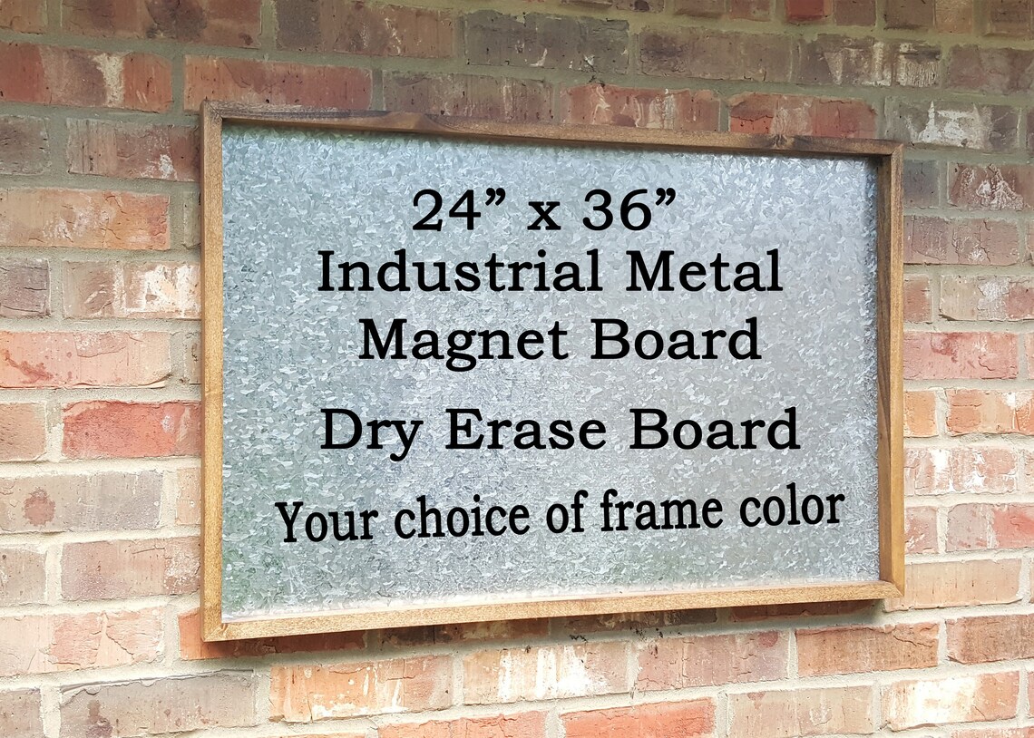 Framed Board Industrial Steel Metal Board Etsy