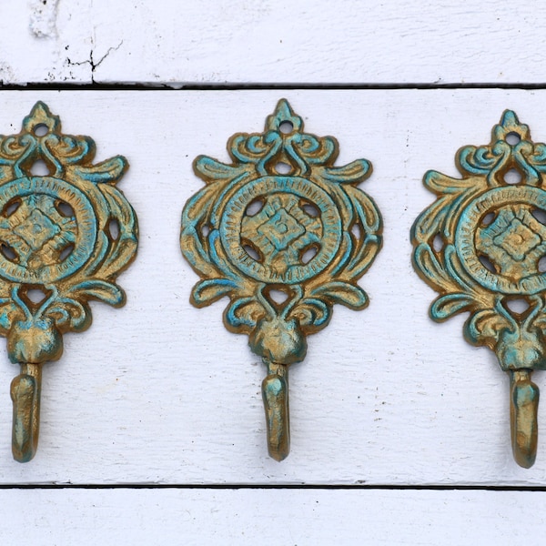 Small decorative hooks for bathroom towels etsy