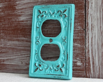 Outlet Cover, Outlet Plate, Plug Cover, Receptacle Cover, Electrical Wall Outlet Plate Cover, Cast Iron Metal