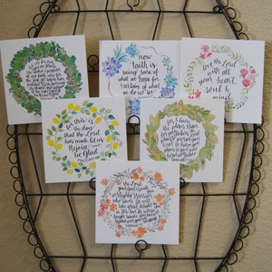 Bible Cards - Bible Verse Cards - Scripture Cards - Scripture Card Set - Memory Cards - Memory Verse Cards - Wreath Cards - Christian Cards