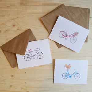 Trio de vélo plié ensemble de cartes de voeux image 1