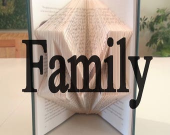 Book Folding Template: "family" by DIYMarta