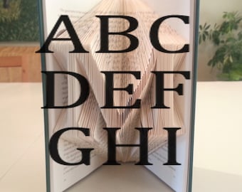 Book Folding Patterns: Capital Letters