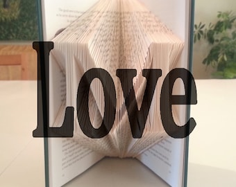 Book Folding Pattern: "Love" by DIYMarta