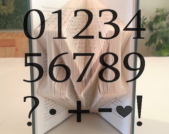 Book Folding Pattern Set: Numbers