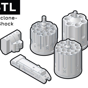 STL&#39;s - Break Action Cycloneshock + Shotty-cilinders + Inline-cilinders
