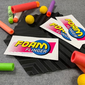 Foam Flinger Retro Sticker