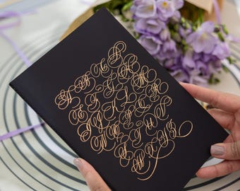 Flourishes Exemplar Notebook with 5 mm guidelines and 55degree slant for copperplate practice