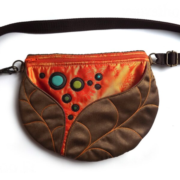 Leaf Shaped Bag, Cross Body Bag, Hip Bag, Festival Bag