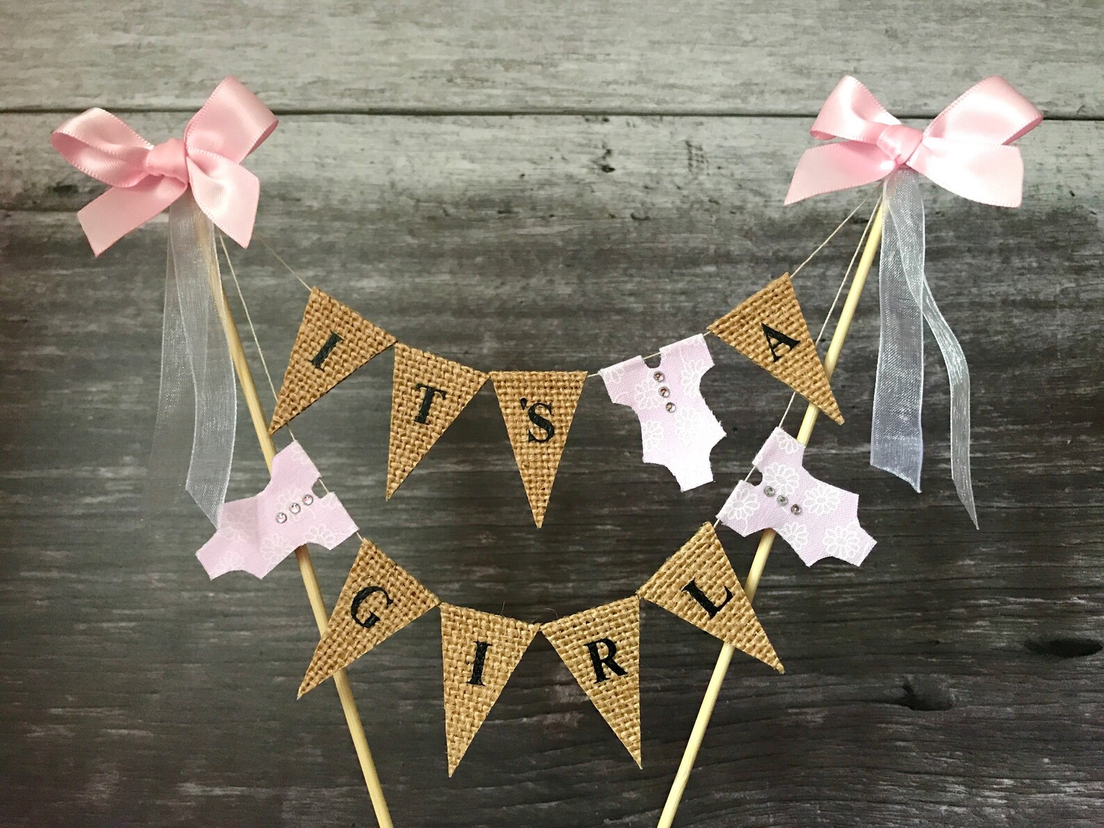 Baby Shower Cake Topper Baby Shower Cake Bunting Baby Cake Etsy