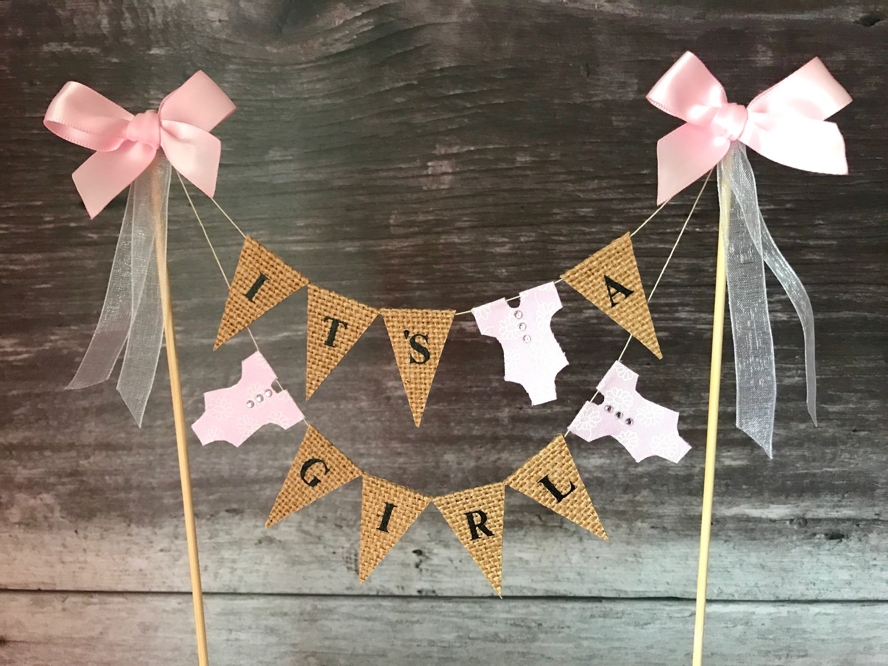 Baby Shower Cake Topper Baby Shower Cake Bunting Baby Cake Etsy