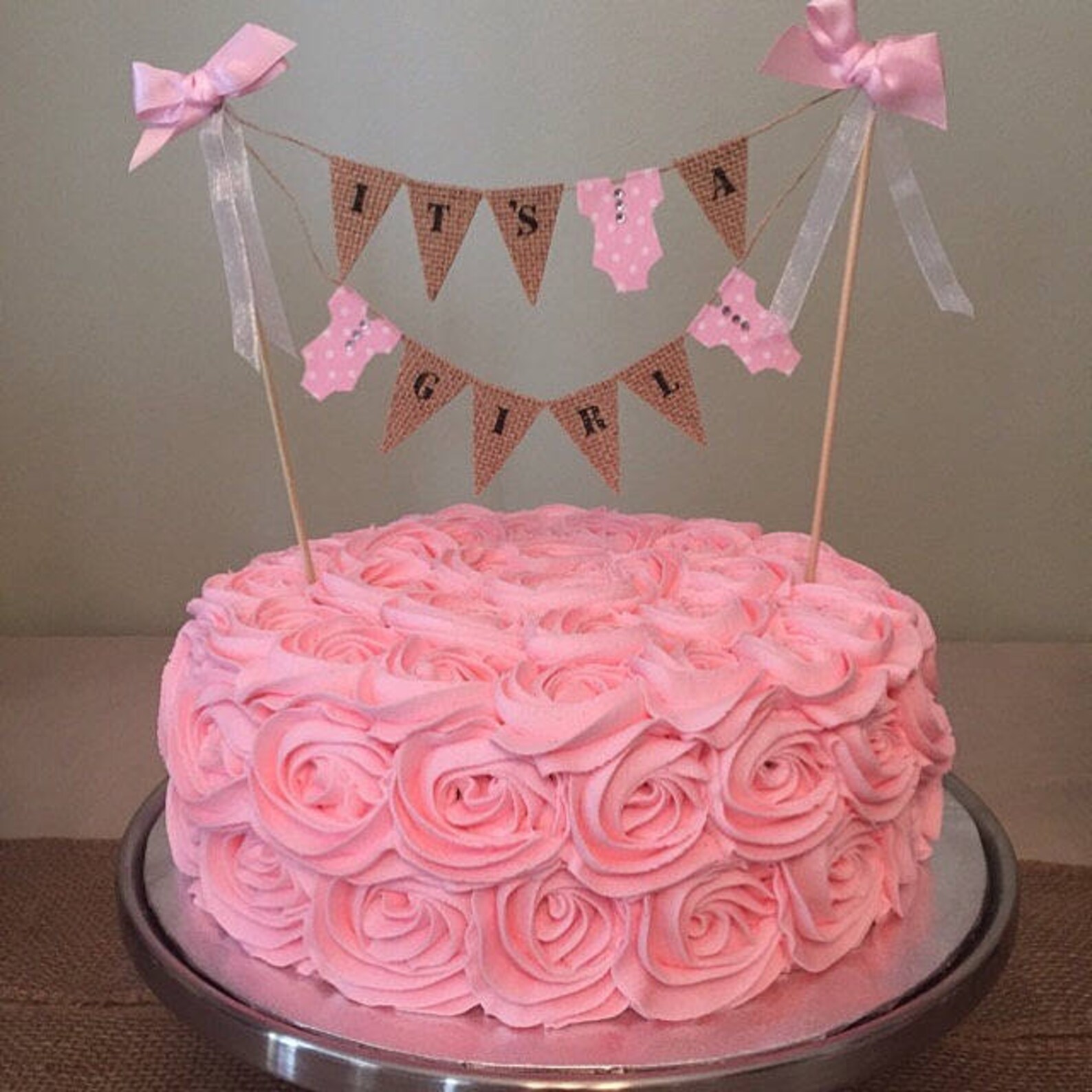 Baby Shower Cake Topper Baby Shower Cake Bunting Baby Cake Etsy