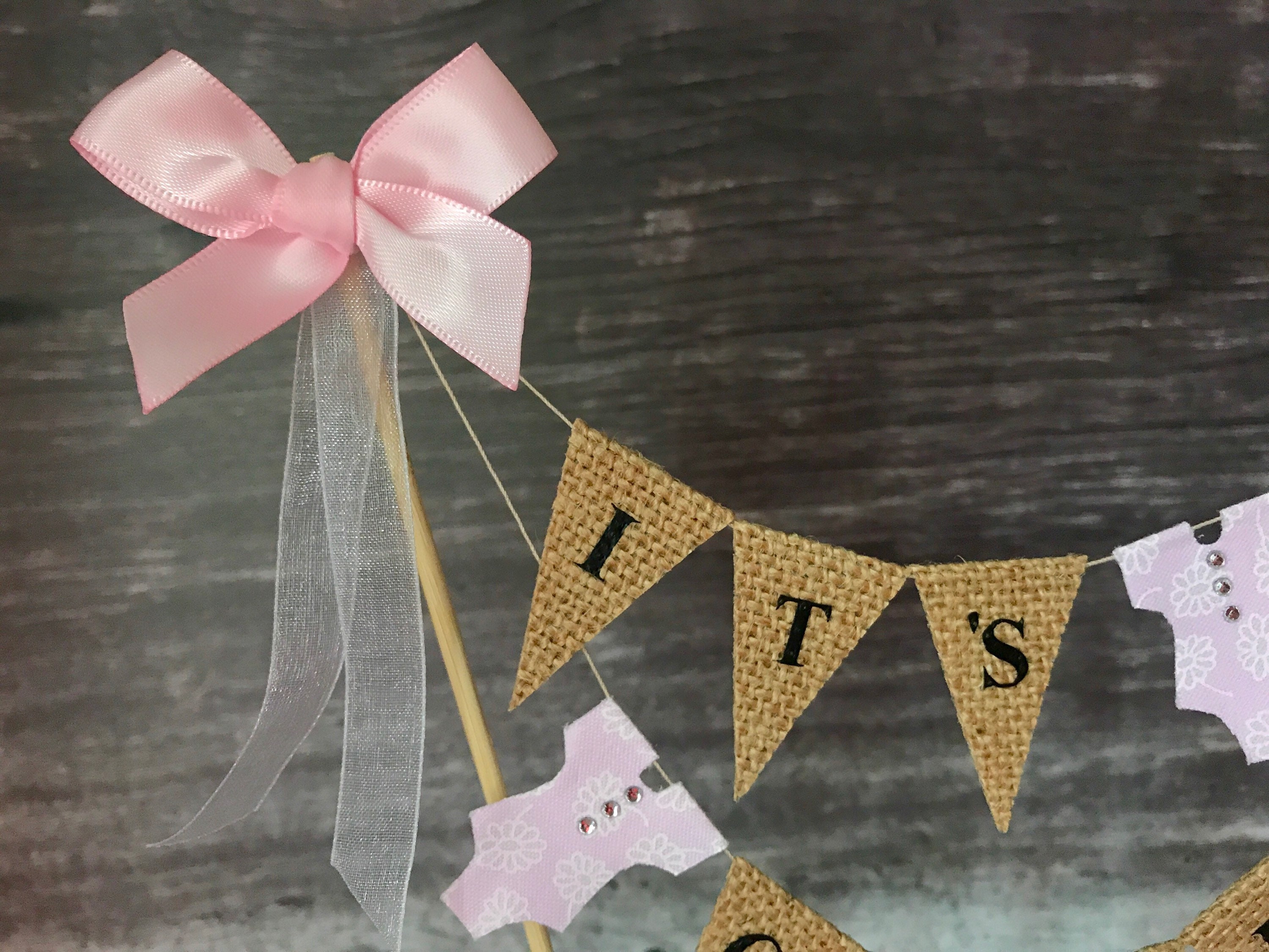Baby Shower Cake Topper Baby Shower Cake Bunting Baby Cake Etsy
