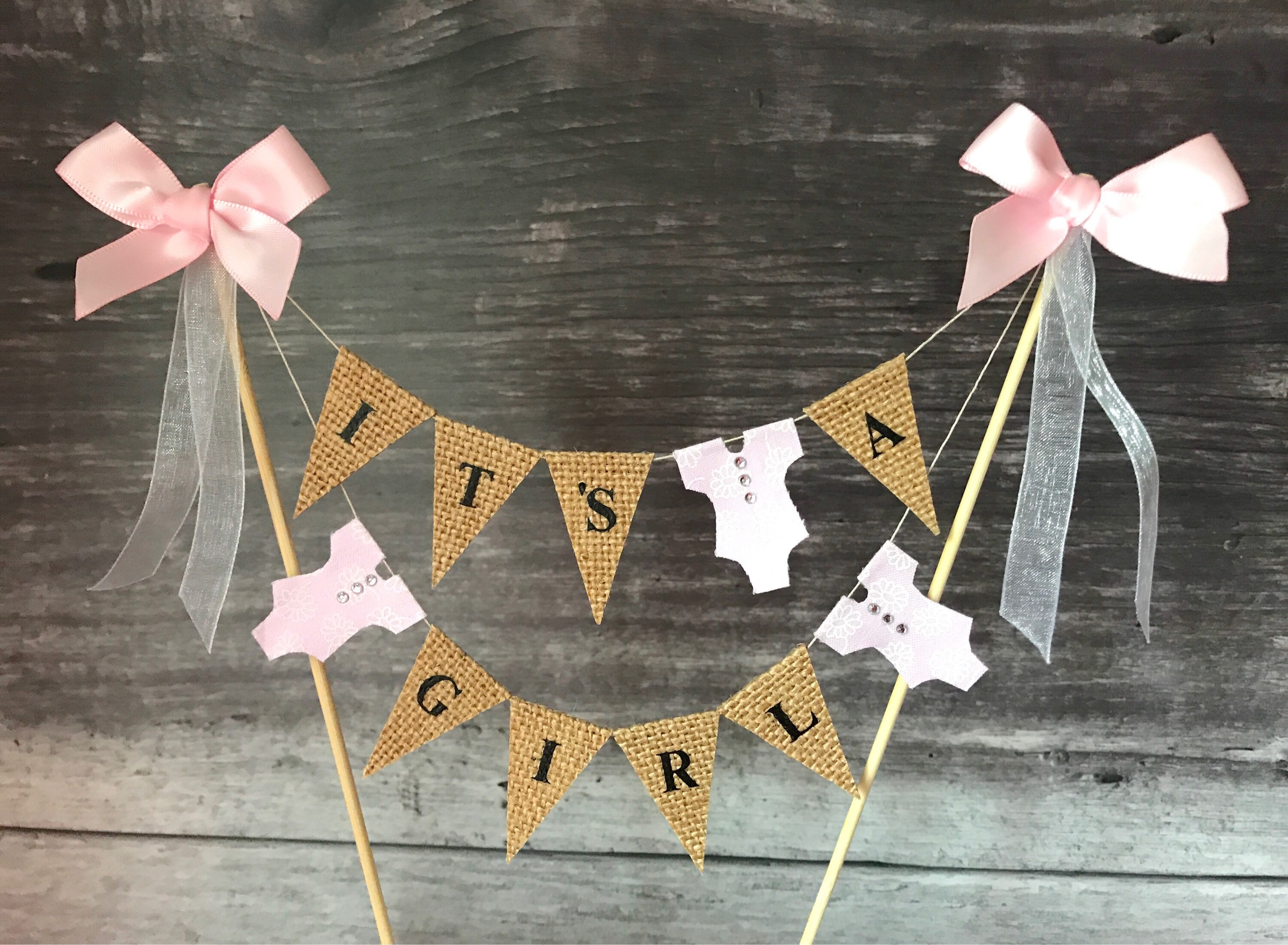 Baby Shower Cake Topper Baby Shower Cake Bunting Baby Cake Etsy