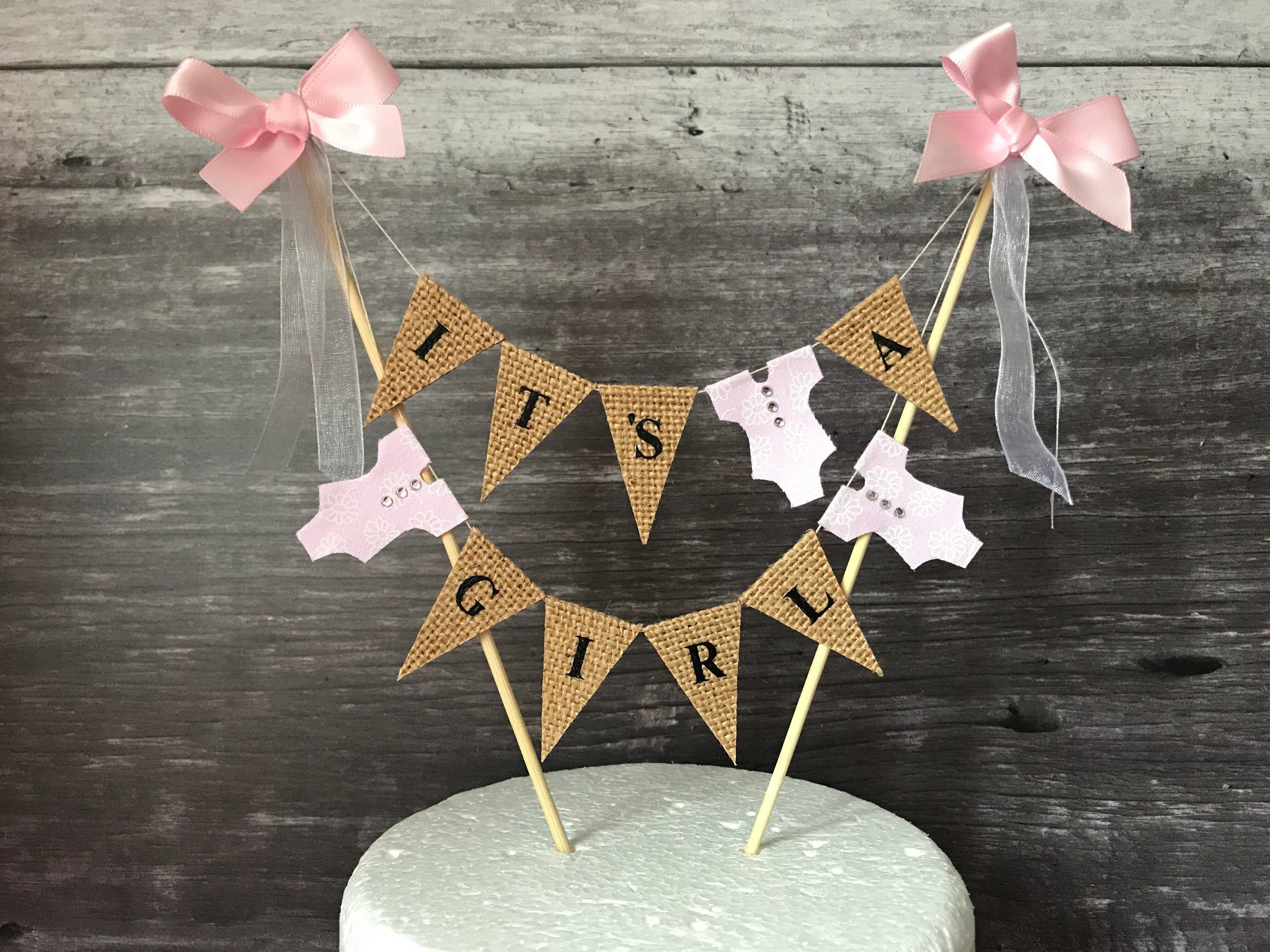 Baby Shower Cake Topper Baby Shower Cake Bunting Baby Cake Etsy