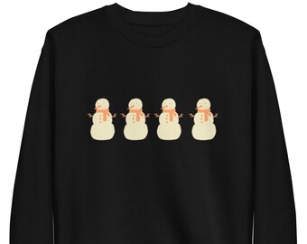 Cute Snowman Holiday Sweater Christmas Top Frosty Snowman Lover Premium Sweatshirt