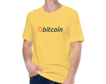 Bitcoin Large Logo Short-Sleeve Unisex T-Shirt, BTC Top, Crypto Shirt