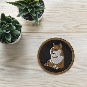 Doge Dogecoin Meme Embroidered Cryptocurrency Patch Crypto Trader Gift Collectible