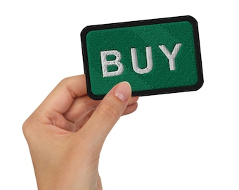 Crypto Buy Button Embroidered Patches