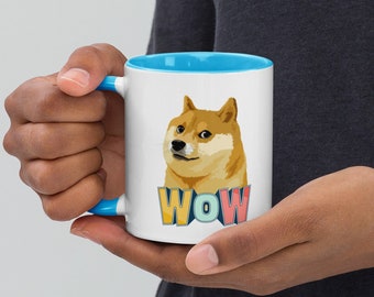 DOGE Wow Dogecoin Crypto Mug with Color Inside