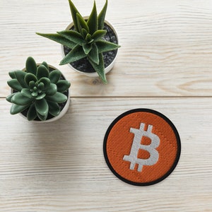 Bitcoin BTC Embroidered Patch Collectible Crypto Logo