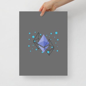 Etherspace Ethereum ETH Cryptocurrency Art Print Poster
