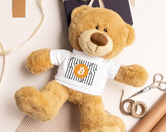 Bitcoin Teddy Bear Gift: Crypto T-Shirt, Plush Bear
