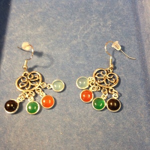 Earrings, &quot;Candy&quot; chandelier charm pierced earrings