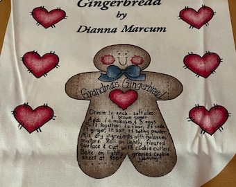 Fabric Panel - Grandma's Gingerbread apron