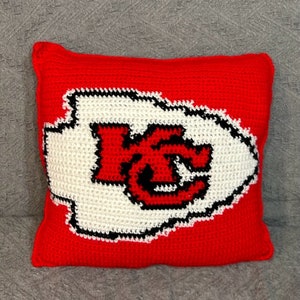 KC Chiefs Crochet Pillow - PATTERN ONLY