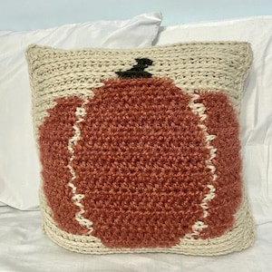 Pumpkin Crochet Pillow - PATTERN ONLY
