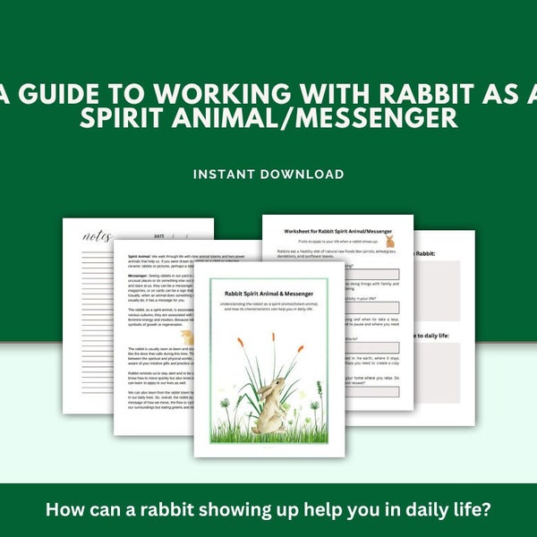 Printable Rabbit Spirit Animal Meaning of Totem Animal Worksheets