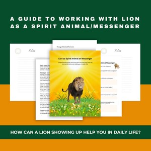 Spirit Animal Lion Totem Animal Guide Meaning of Lion Printable