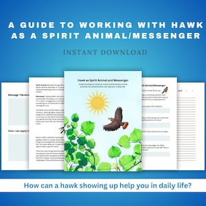 Hawk Spirit Animal Guide, Totem Animal, Spirit Companion, Printable