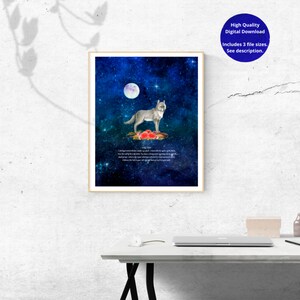 Spirit Animal Wolf Totem Wolf Art Print Forest Animals Totem Animals Wolf Printable Art