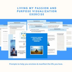 Living My Passion & Purpose Visualization Exercise, Law of Attraction, Self-Discovery, Manifestation Worksheets, Meditation  (PDF Download)